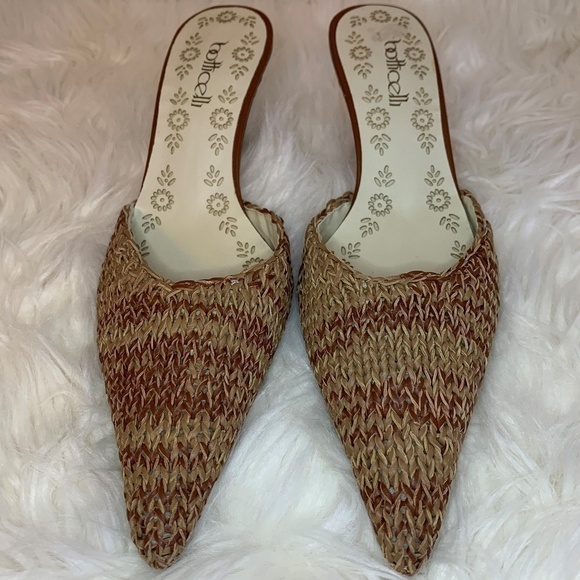 Botticelli Leather Pointed Toe Mules Sz-5 - Picture 1 of 5
